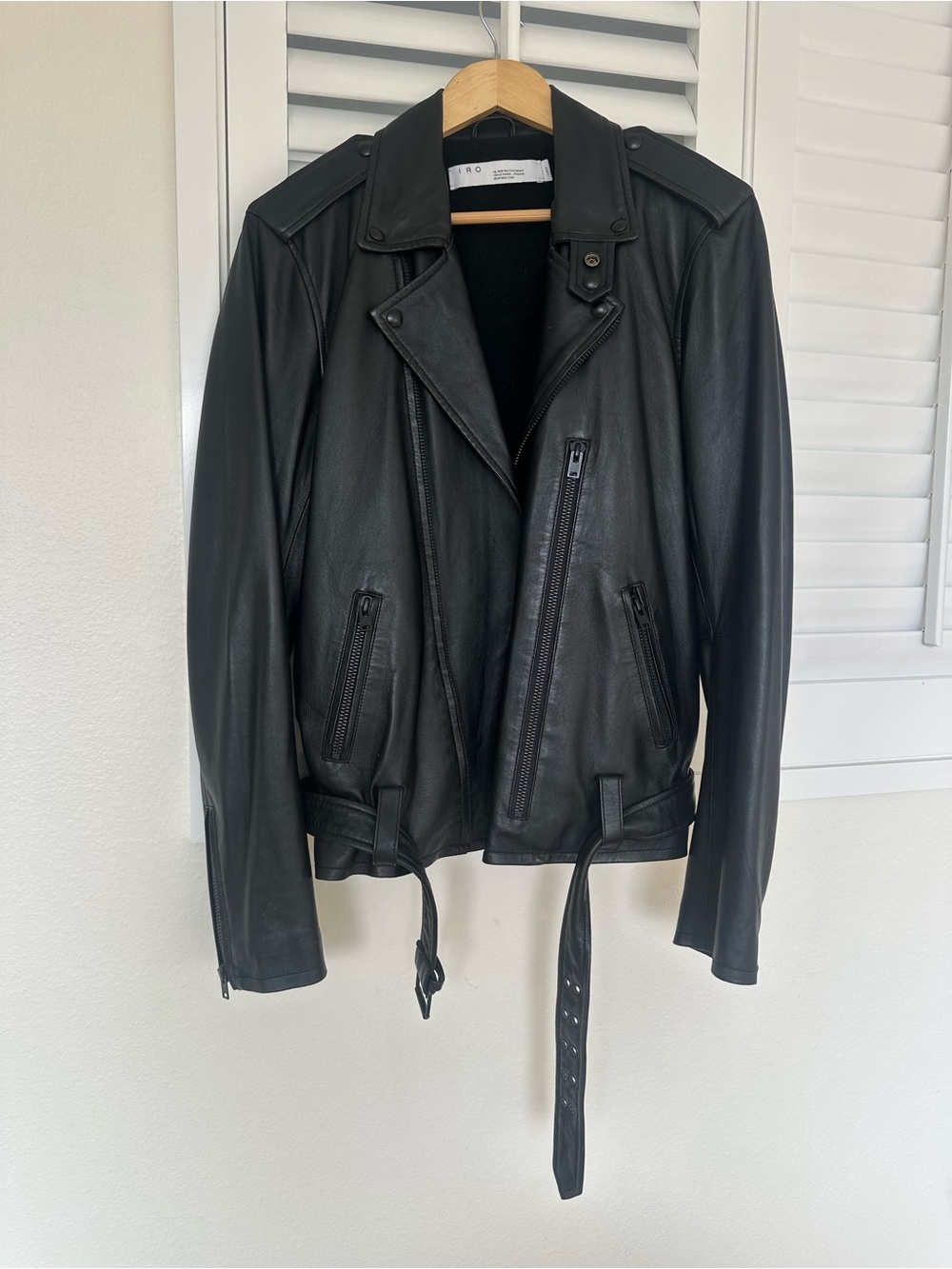 IRO Niele Black Leather Jacket